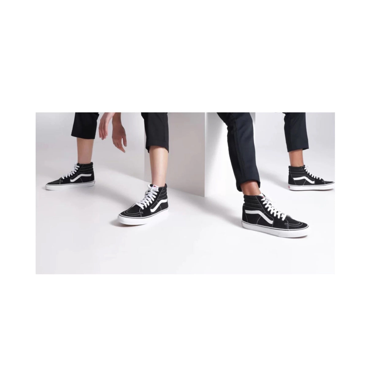 Tenis Botinha Vans Unissex Sk8 Hi Black White