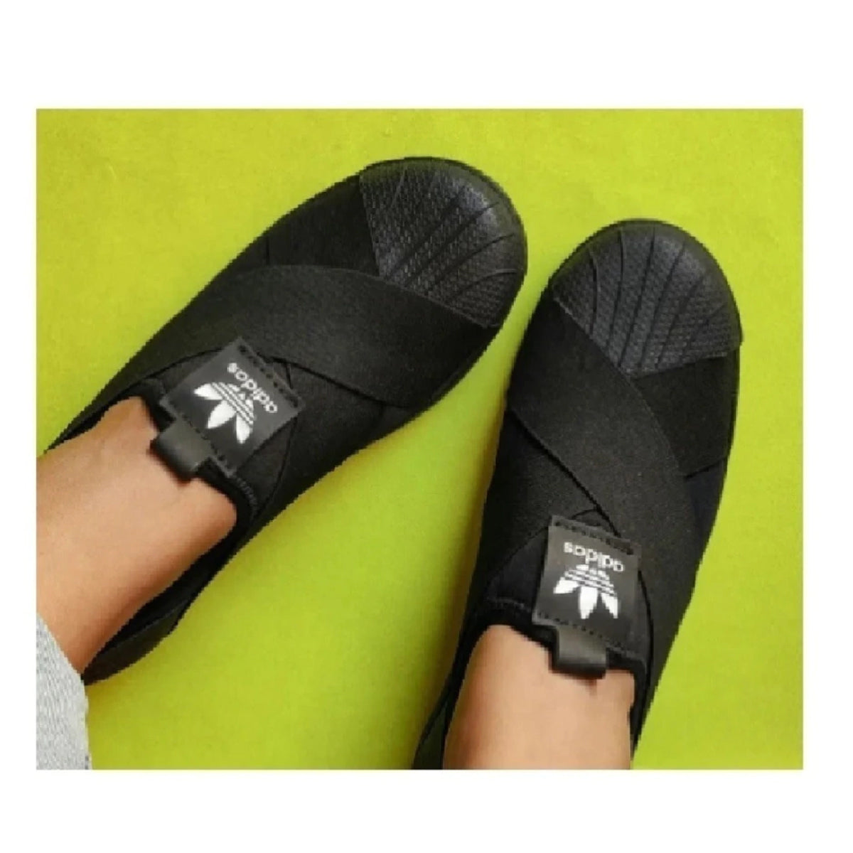 Tenis Feminino SuperStar Slip On Adidas Black